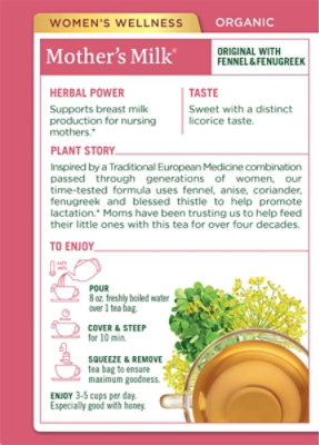 Traditional Medicinals Organic Mother's Milk Herbal Lactation Tea Bags - 16 Count - Image 3