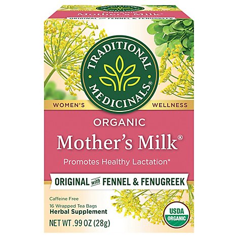Traditional Medicinals Organic Mother's Milk Herbal Lactation Tea Bags - 16 Count
