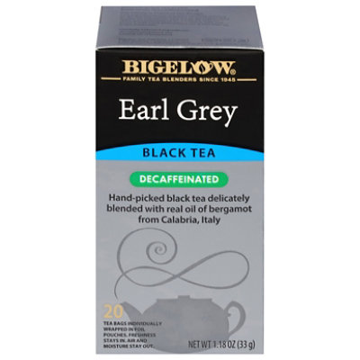 Bigelow Black Tea Bags Earl Grey Decaffeinated 20 Count - 1.18 Oz - Image 1