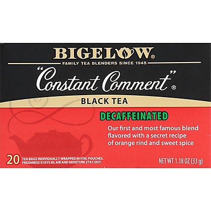 Bigelow Black Tea Bags Constant Comment Decaffeinated 20 Count - 1.18 Oz - Image 2