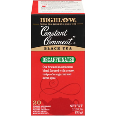 Bigelow Black Tea Bags Constant Comment Decaffeinated 20 Count - 1.18 Oz - Image 1