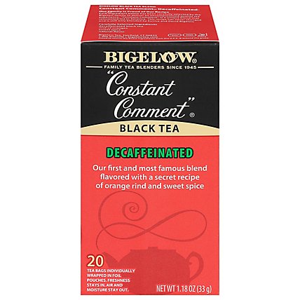 Bigelow Black Tea Bags Constant Comment Decaffeinated 20 Count - 1.18 Oz - Image 1