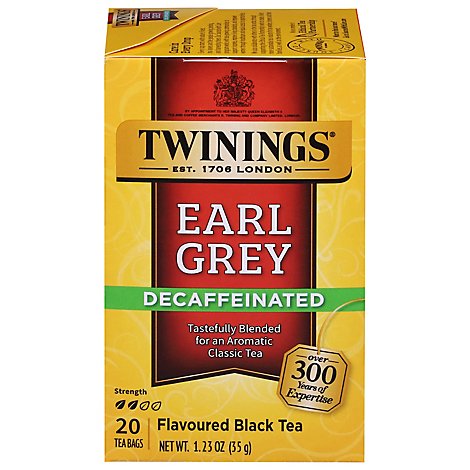 Twinings of London Black Tea Earl Grey Decaffeinated - 20 Count