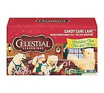 Celestial Seasonings Green Tea Holiday Decaffeinated Candy Cane Lane - 20 Count