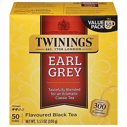 Twinings of London Black Tea Earl Grey - 50 Count - Image 1