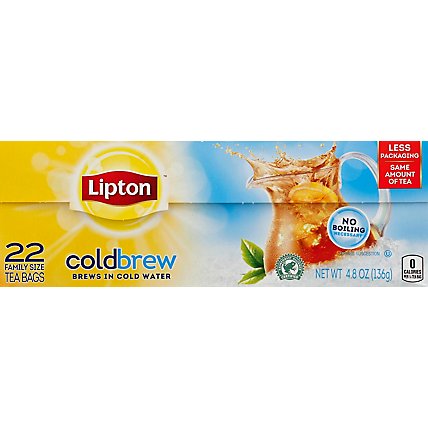 Lipton ColdBrew Iced Tea Family Size Tea Bags - 22 Count - Image 2