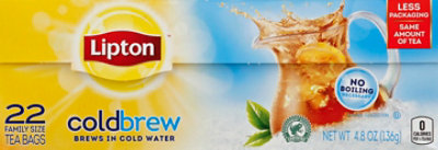 Lipton ColdBrew Iced Tea Family Size Tea Bags - 22 Count - Image 2