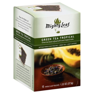Mighty Leaf Green Tea Tropical Light Caffeine 15 Count - 1.32 Oz - Image 1