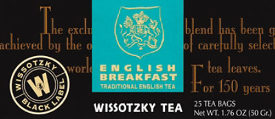 Wissotzky Tea Black Label English Breakfast Box - 25 Count - Image 2