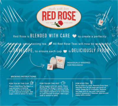 Red Rose Black Tea Fruit Flavored Original - 100 Count - Image 6