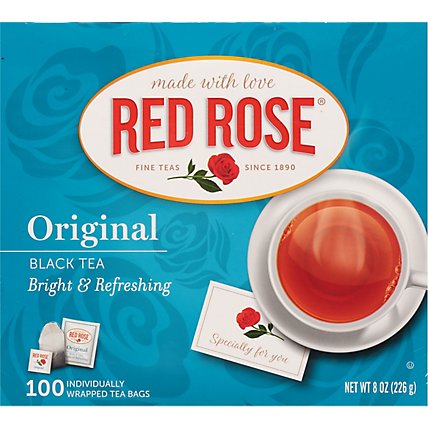Red Rose Black Tea Fruit Flavored Original - 100 Count - Image 2
