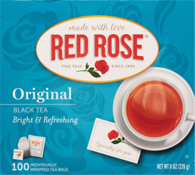 Red Rose Black Tea Fruit Flavored Original - 100 Count - Image 2