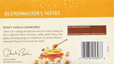 Celestial Seasonings Herbal Tea Bags Caffeine Free Honey Vanilla Chamomile 20 Count - 1.7 Oz - Image 5