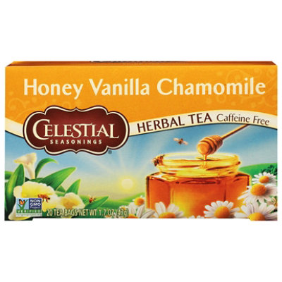 Celestial Seasonings Herbal Tea Bags Caffeine Free Honey Vanilla Chamomile 20 Count - 1.7 Oz
