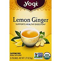 Yogi Herbal Supplement Tea Lemon Ginger 16 Count - 1.27 Oz - Image 2