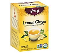 Yogi Herbal Supplement Tea Lemon Ginger 16 Count - 1.27 Oz