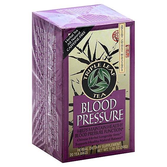 Triple Leaf Tea Herbal Tea Caffeine-Free Blood Pressure - 20 Count