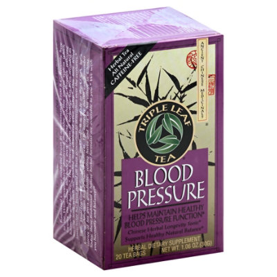 Triple Leaf Tea Herbal Tea CaffeineFree Blood Pressure 20 Count Safeway
