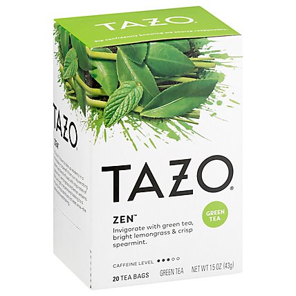 TAZO Tea Bags Green Tea Zen - 20 Count - Image 1