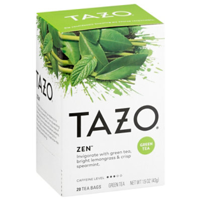 TAZO Tea Bags Green Tea Zen - 20 Count - Image 1