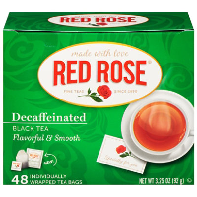 Red Rose Black Tea Fruit Flavored Decaffeinated - 48 Count - Image 3