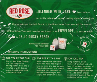 Red Rose Black Tea Fruit Flavored Decaffeinated - 48 Count - Image 6