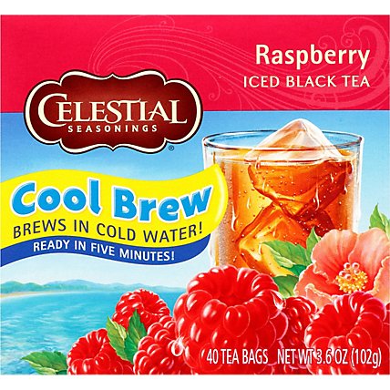 Celestial Seasonings Black Tea Iced Cool Brew Raspberry - 40 Count - Image 2