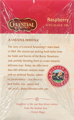 Celestial Seasonings Black Tea Iced Cool Brew Raspberry - 40 Count - Image 3