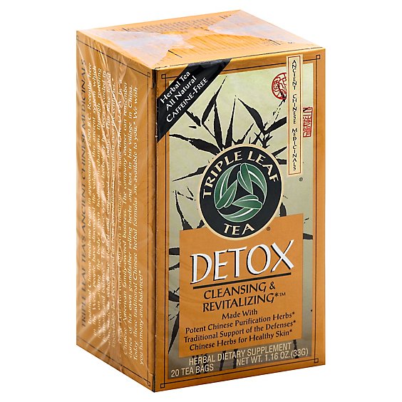 Triple Leaf Tea Herbal Tea Caffeine-Free Detox - 20 Count
