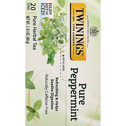 Twinings of London Herbal Tea Caffeine Free Pure Peppermint - 20 Count - Image 5