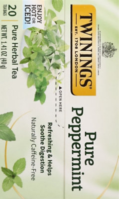 Twinings of London Herbal Tea Caffeine Free Pure Peppermint - 20 Count - Image 5