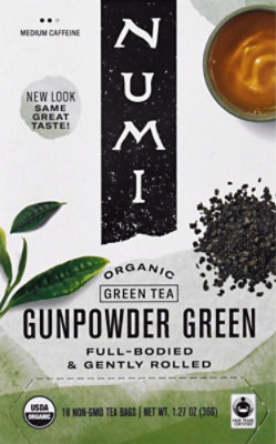 Numi Organic Green Tea Gunpowder Green 18 Count - 1.27 Oz - Image 2