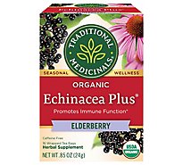 Traditional Medicinals Organic Echinacea Plus Elderberry Herbal Tea Bags - 16 Count