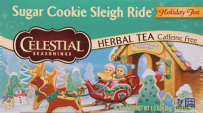 Celestial Seasonings Herbal Tea Caffeine Free Holiday Sugar Cookie Sleigh Ride - 20 Count - Image 2