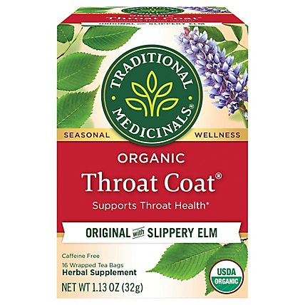 Traditional Medicinals Organic Throat Coat Herbal Tea Bags - 16 Count - Image 3