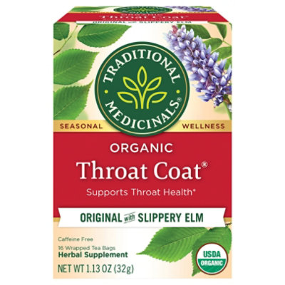 Traditional Medicinals Organic Throat Coat Herbal Tea Bags - 16 Count - Image 1
