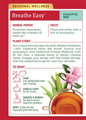 Traditional Medicinals Breathe Easy Herbal Tea Bags - 16 Count - Image 3