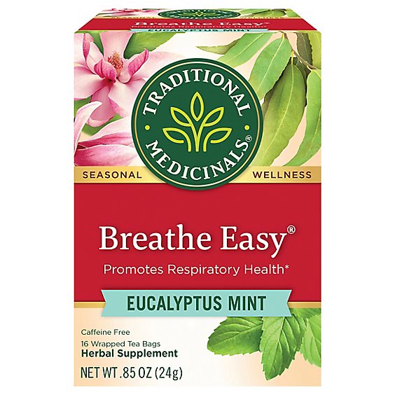 Traditional Medicinals Breathe Easy Herbal Tea Bags - 16 Count