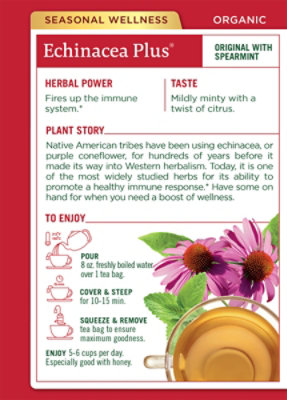 Traditional Medicinals Organic Echinacea Plus Herbal Tea Bags - 16 Count - Image 3