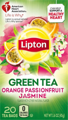 Lipton Greentea Superfruit Orange Passionfruit Jasmine Bags - 20 Count - Image 2