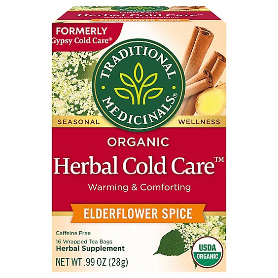 Traditional Medicinals Organic Herbal Cold Care Tea Bags - 16 Count
