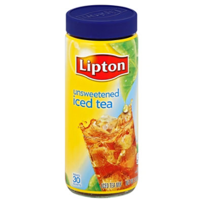 Lipton Iced Tea Mix Black Tea, Caffeinated, Makes 30 Quarts, 3 oz Can