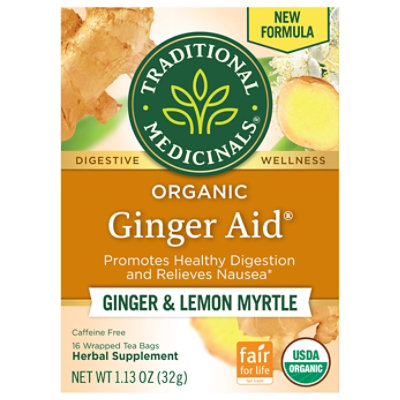 Traditional Medicinals Organic Ginger Aid Herbal Tea Bags - 16 Count - Image 3