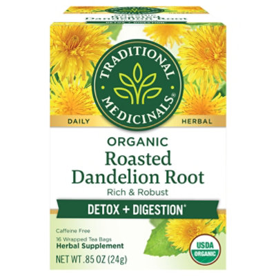 Traditional Medicinals Organic Roasted Dandelion Root Herbal Tea Bags - 16 Count - Image 2