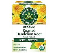 Traditional Medicinals Organic Roasted Dandelion Root Herbal Tea Bags - 16 Count