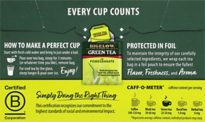 Bigelow Green Tea Bags with Pomegranate 20 Count - 1.37 Oz - Image 4