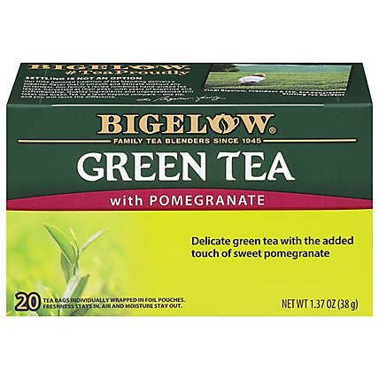 Bigelow Green Tea Bags with Pomegranate 20 Count - 1.37 Oz - Image 2