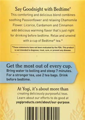 Yogi Herbal Supplement Tea Organic Bedtime 16 Count - 1.85 Oz - Image 6