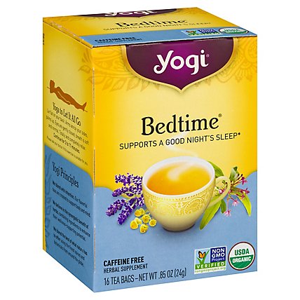 Yogi Herbal Supplement Tea Organic Bedtime 16 Count - 1.85 Oz - Image 1