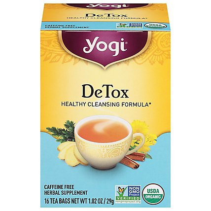 Yogi Herbal Supplement Tea DeTox 16 Count - 1.02 Oz - Image 1